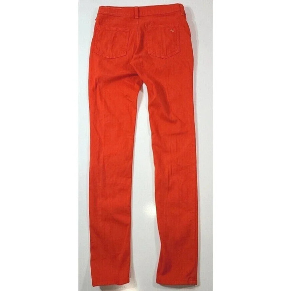 Rag & Bone Women's Skinny Jean Leggings Size 26 Fire Engine Red Stretch Pockets - Picture 3 of 5